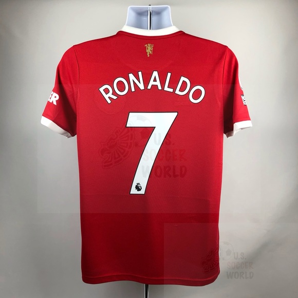 Cristiano Ronaldo #7 Manchester United 2021 Home Soccer Jersey Man U - Picture 5 of 16